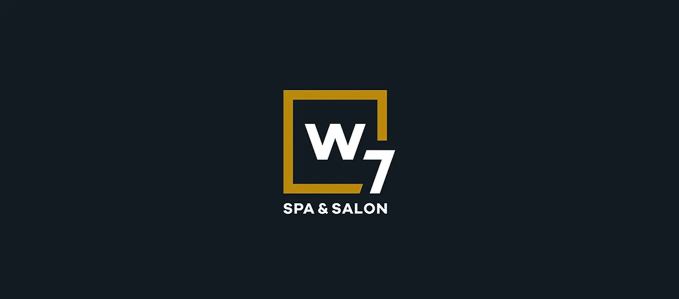 w7 salon logo design by brandsncodes