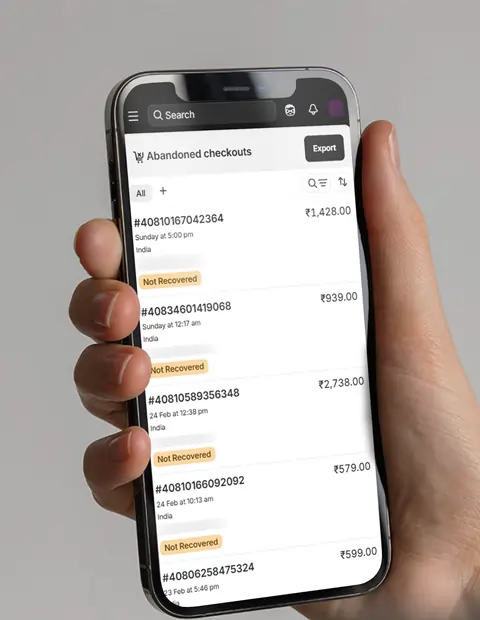 Shopify abandoned Checkout