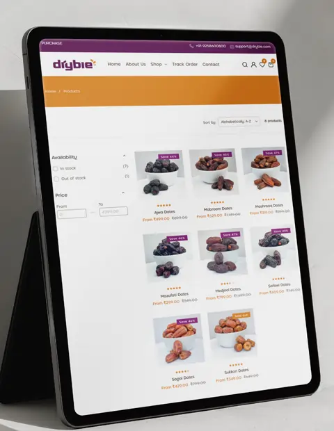 Shopify store tab view