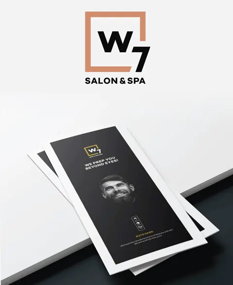 W7 saloon branding
