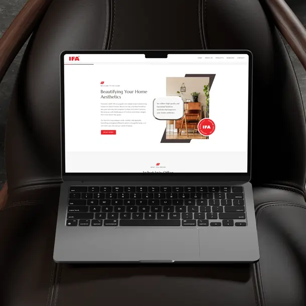 IFA Home websites laptop view