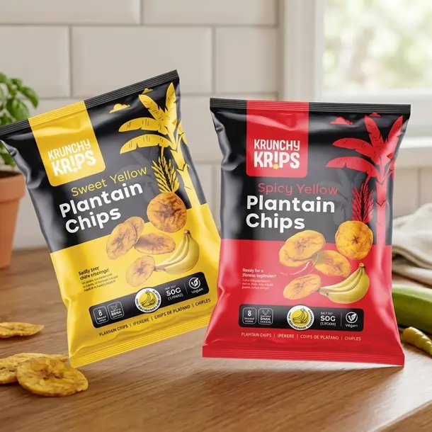 krunchy krips package design