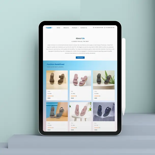 leeds footwear websites tab view