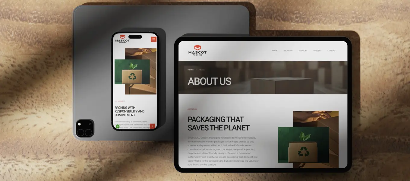 mascot website two screen