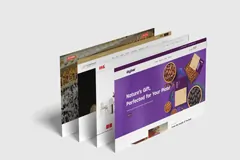 four website's home page view